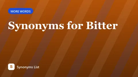 Synonyms for Bitter