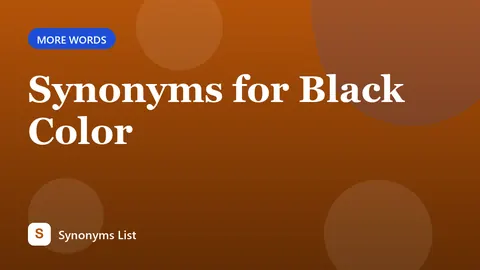 Synonyms for Black Color