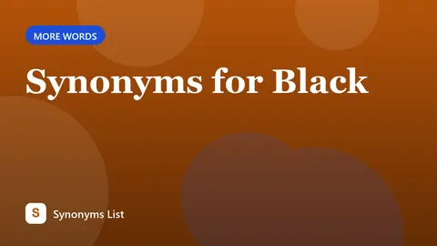 Synonyms for Black
