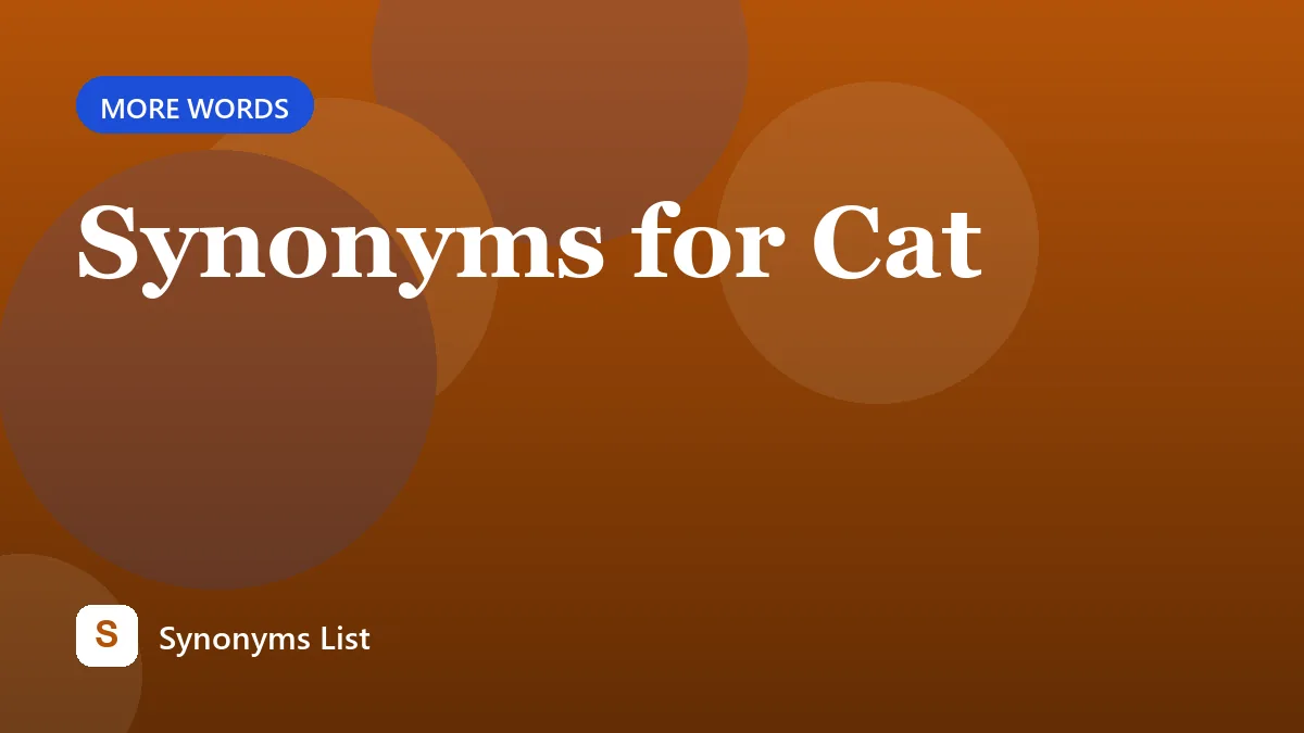 Synonyms for Cat