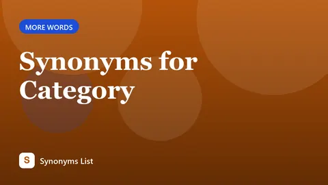 Synonyms for Category