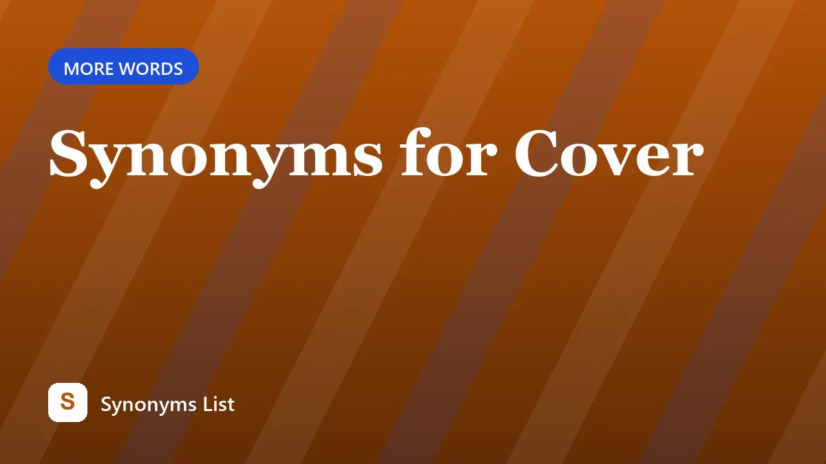 Synonyms for Cover