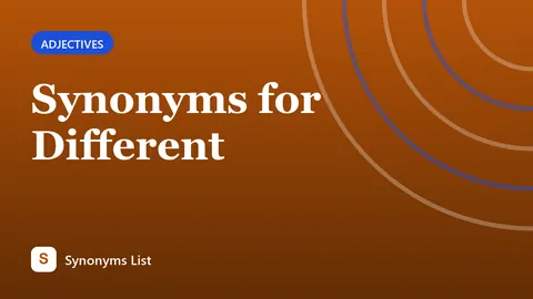 Synonyms for Different