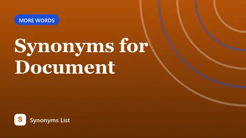 Synonyms for Document