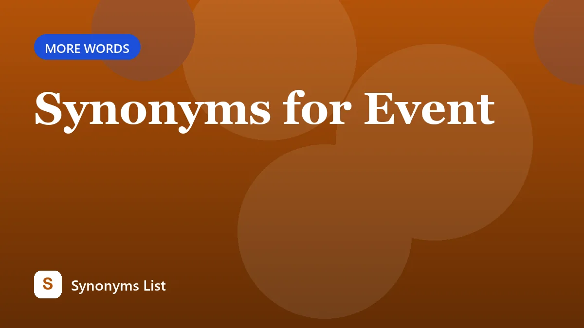 Synonyms for Event