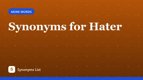 Synonyms for Hater