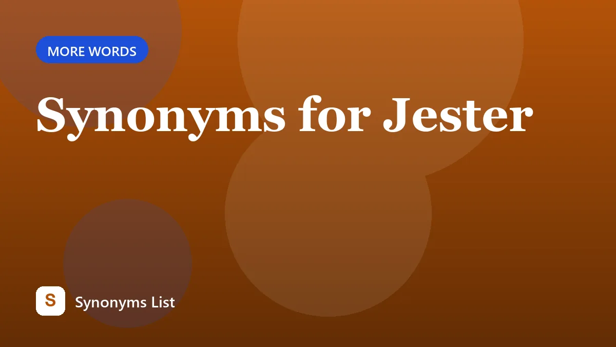Synonyms for Jester