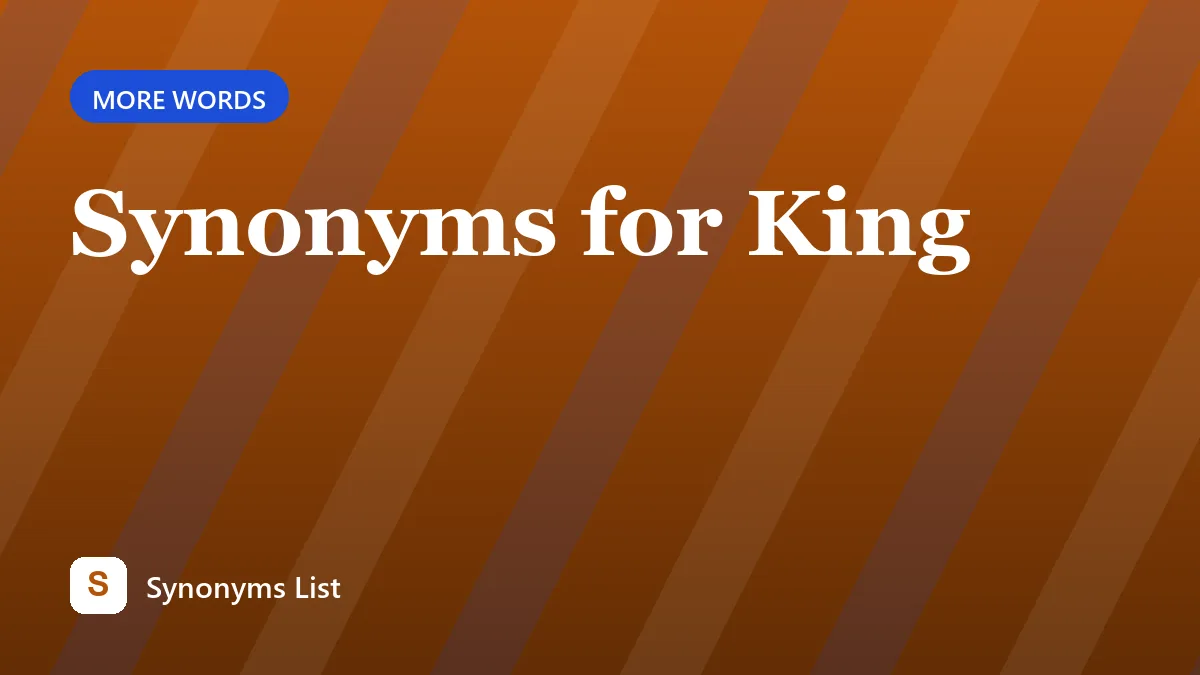 Synonyms for King