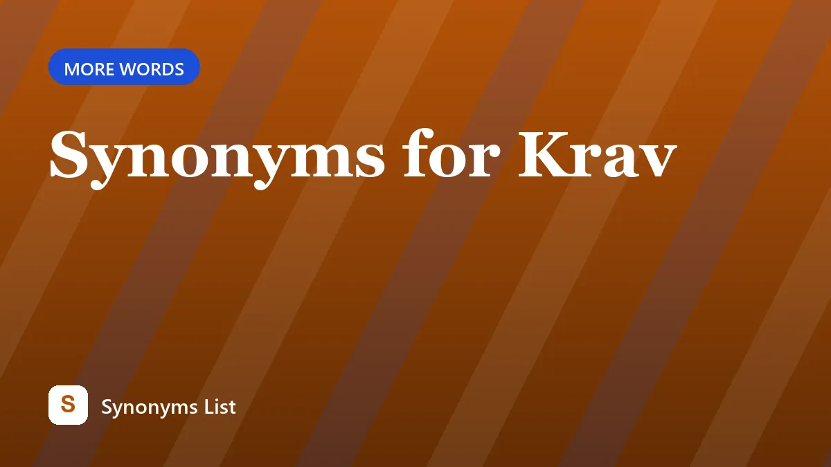 Synonyms for Krav