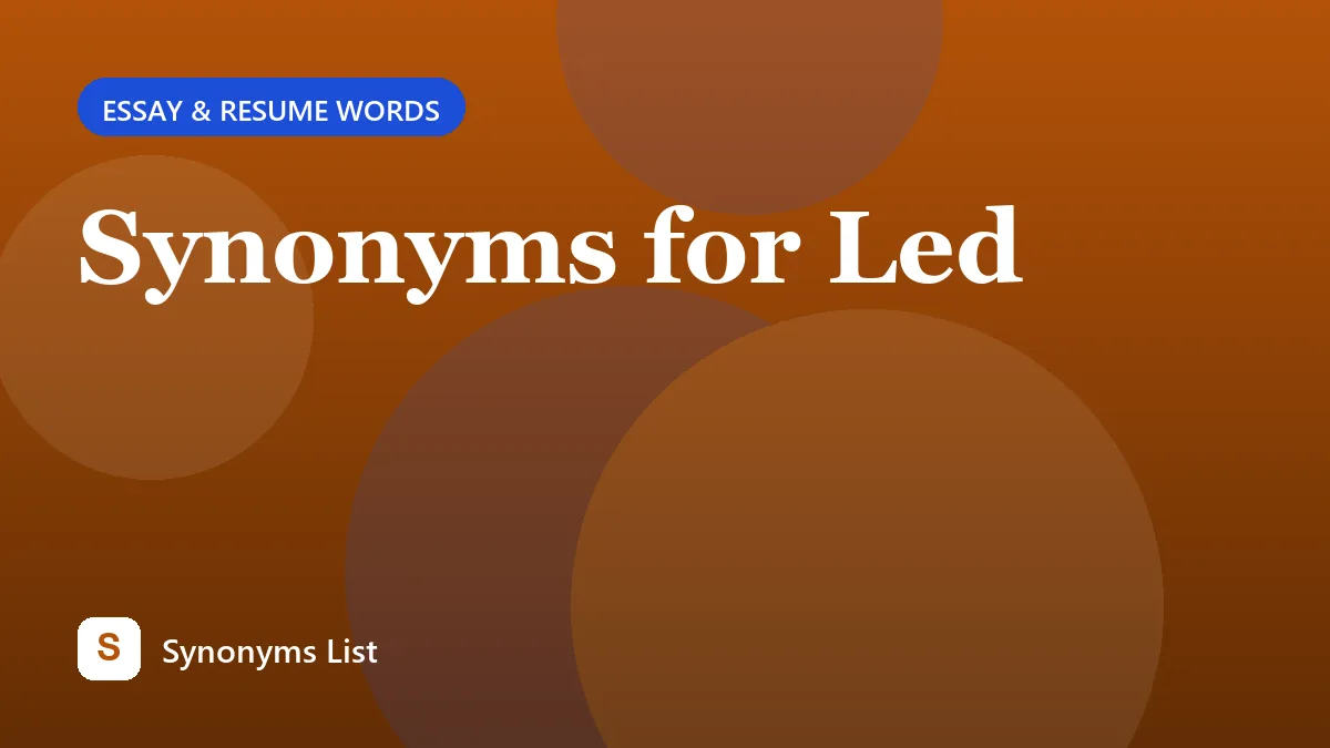 Synonyms for Led