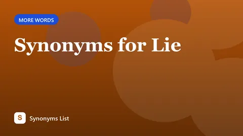Synonyms for Lie