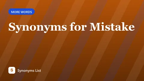 Synonyms for Mistake