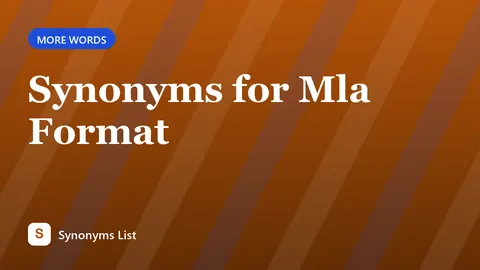 Synonyms for Mla Format