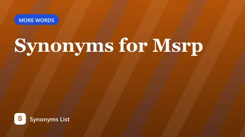 Synonyms for Msrp