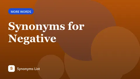 Synonyms for Negative