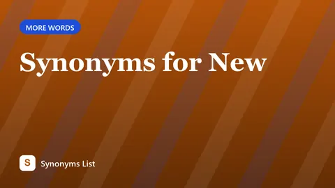 Synonyms for New