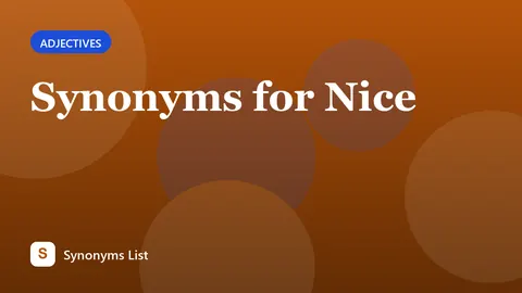 Synonyms for Nice