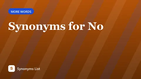 Synonyms for No