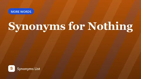 Synonyms for Nothing