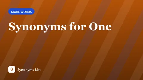 Synonyms for One