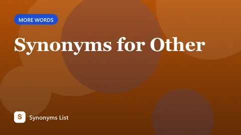 Synonyms for Other