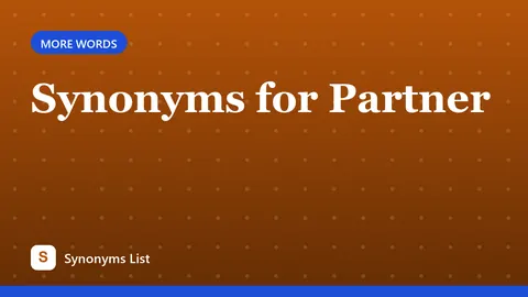 Synonyms for Partner