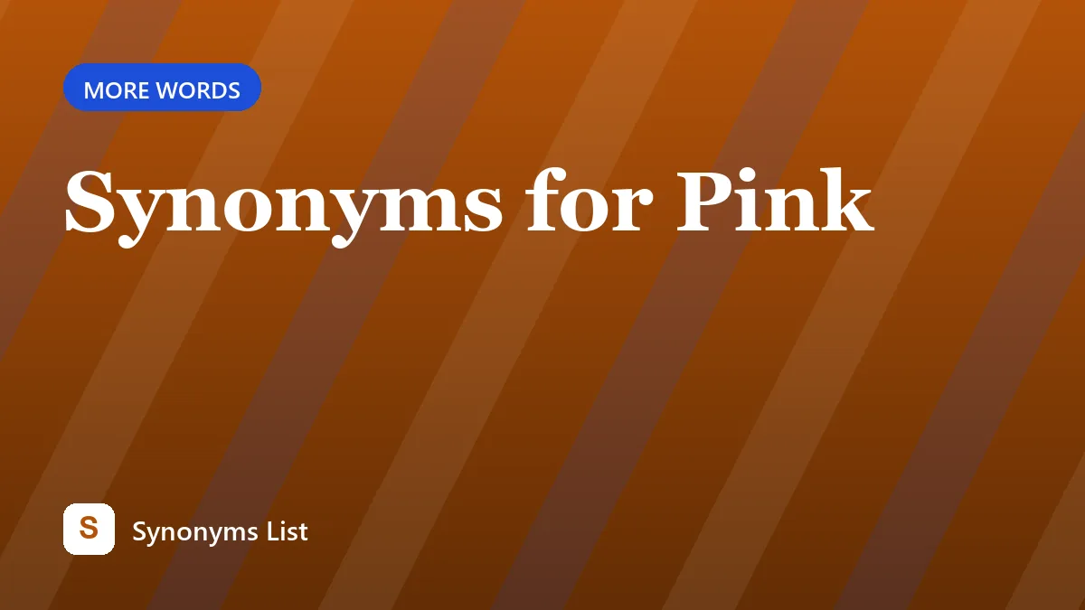 Synonyms for Pink