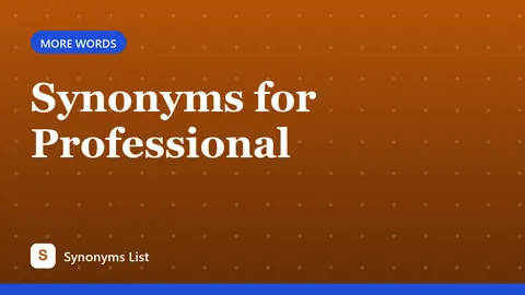 Synonyms for Professional