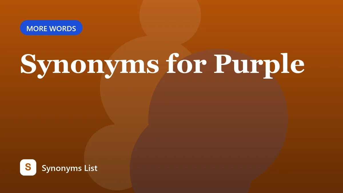 Synonyms for Purple