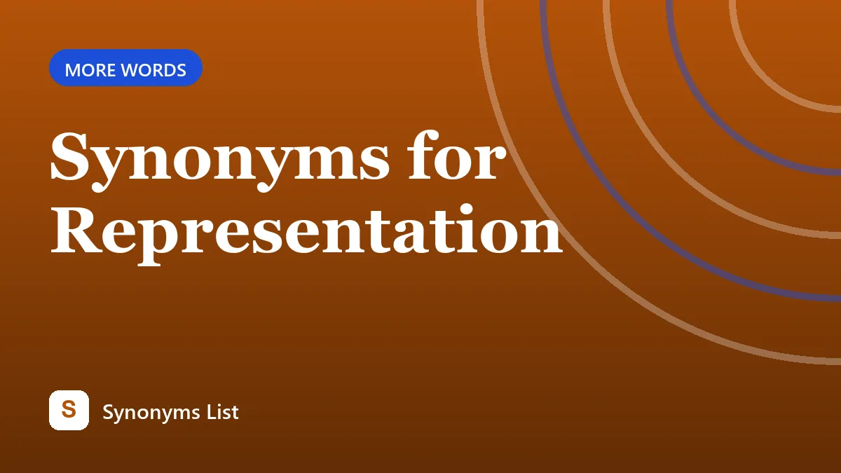 Synonyms for Representation