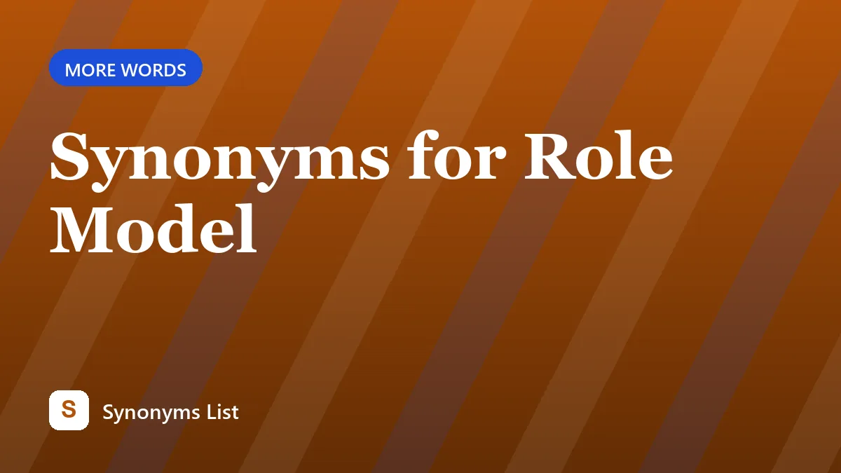 Synonyms for Role Model