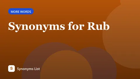 Synonyms for Rub
