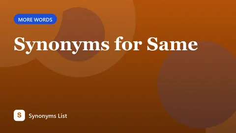 Synonyms for Same
