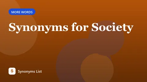 Synonyms for Society