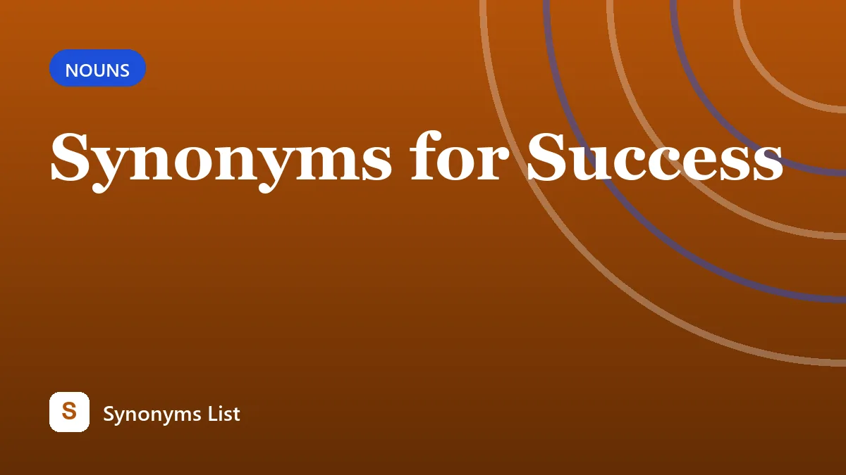 Synonyms for Success