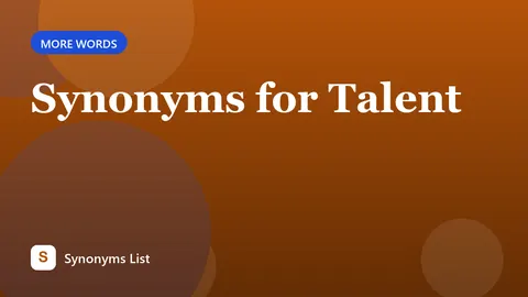 Synonyms for Talent