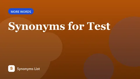 Synonyms for Test