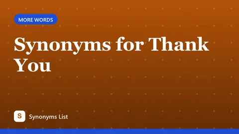 Synonyms for Thank You