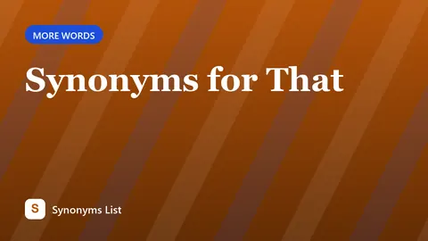 Synonyms for That