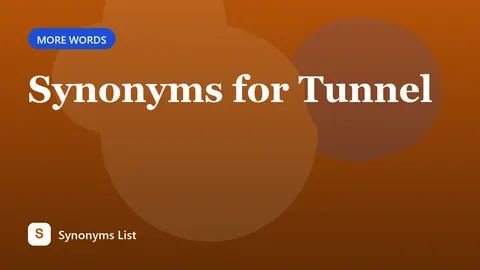Synonyms for Tunnel