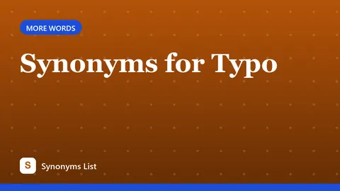 Synonyms for Typo