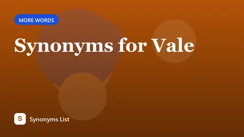 Synonyms for Vale