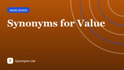 Synonyms for Value