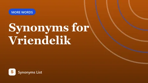 Synonyms for Vriendelik