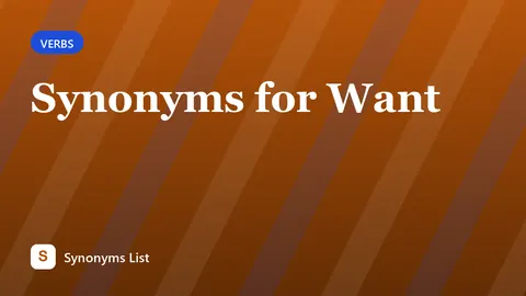 Synonyms for Want