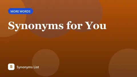 Synonyms for You