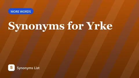Synonyms for Yrke
