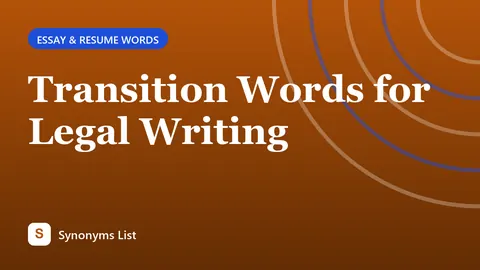 Transition Words for Legal Writing