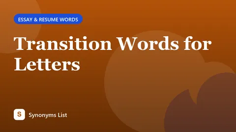 Transition Words for Letters