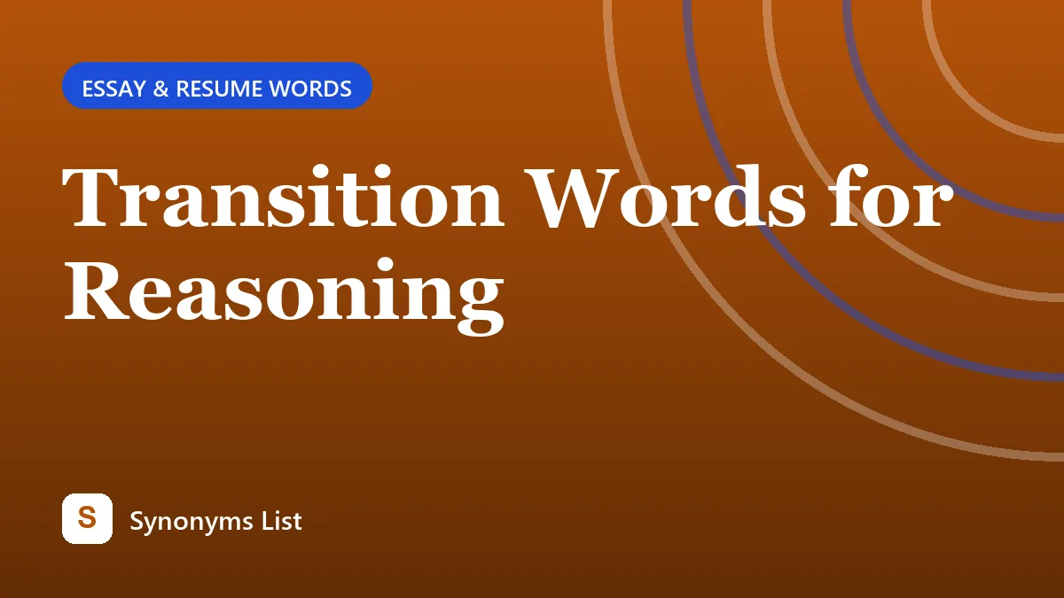 Transition Words for Reasoning
